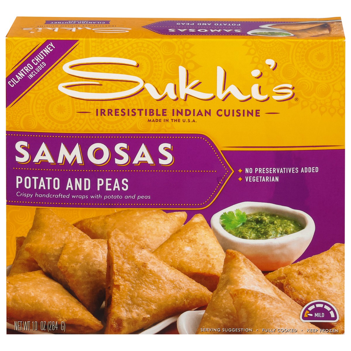 slide 1 of 1, Sukhi's Indian Samosa Appetizer, 12 oz