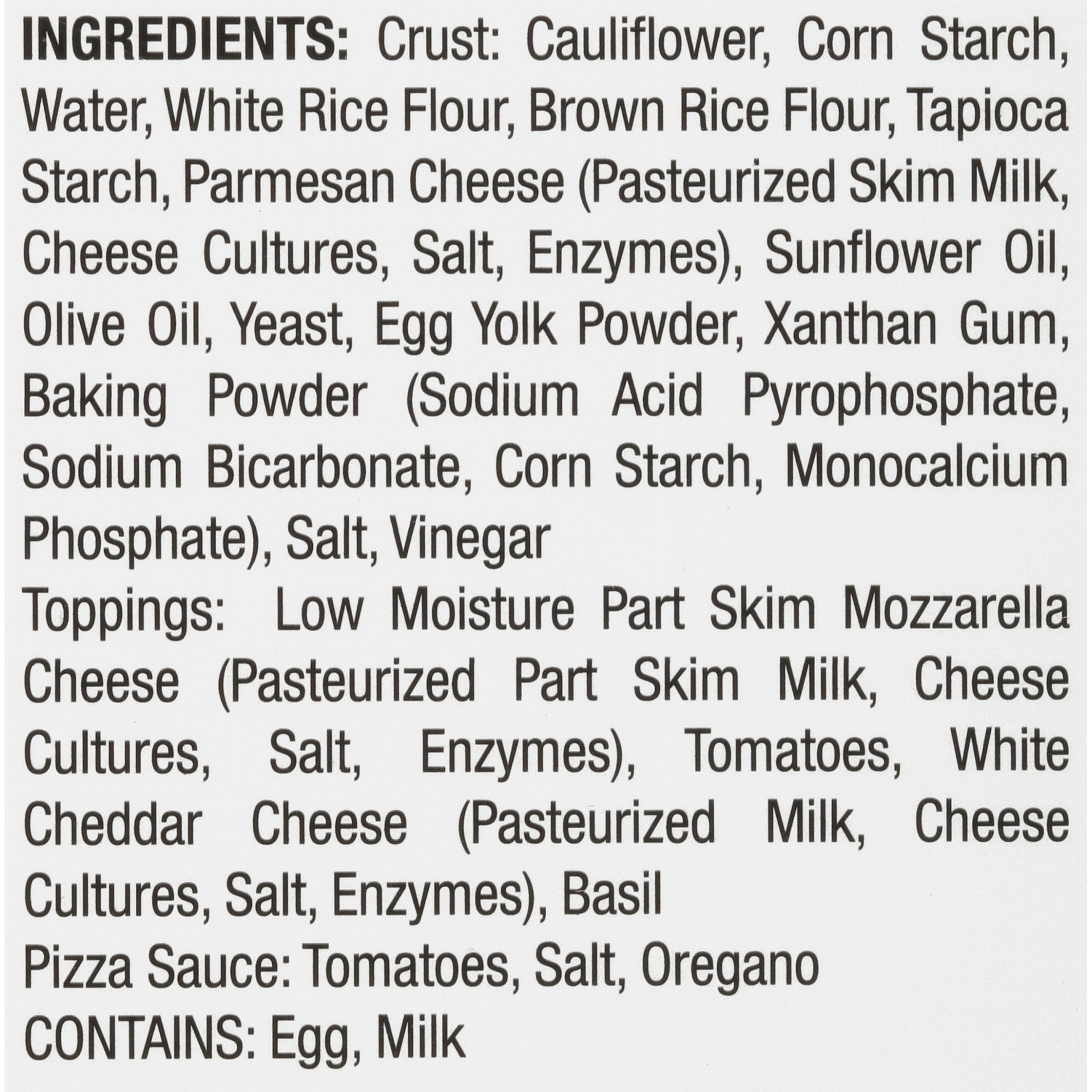 slide 3 of 8, Urban Farmer Pizza Margherita Cauliflower Parmesan Crust Frozen, 14.3 oz
