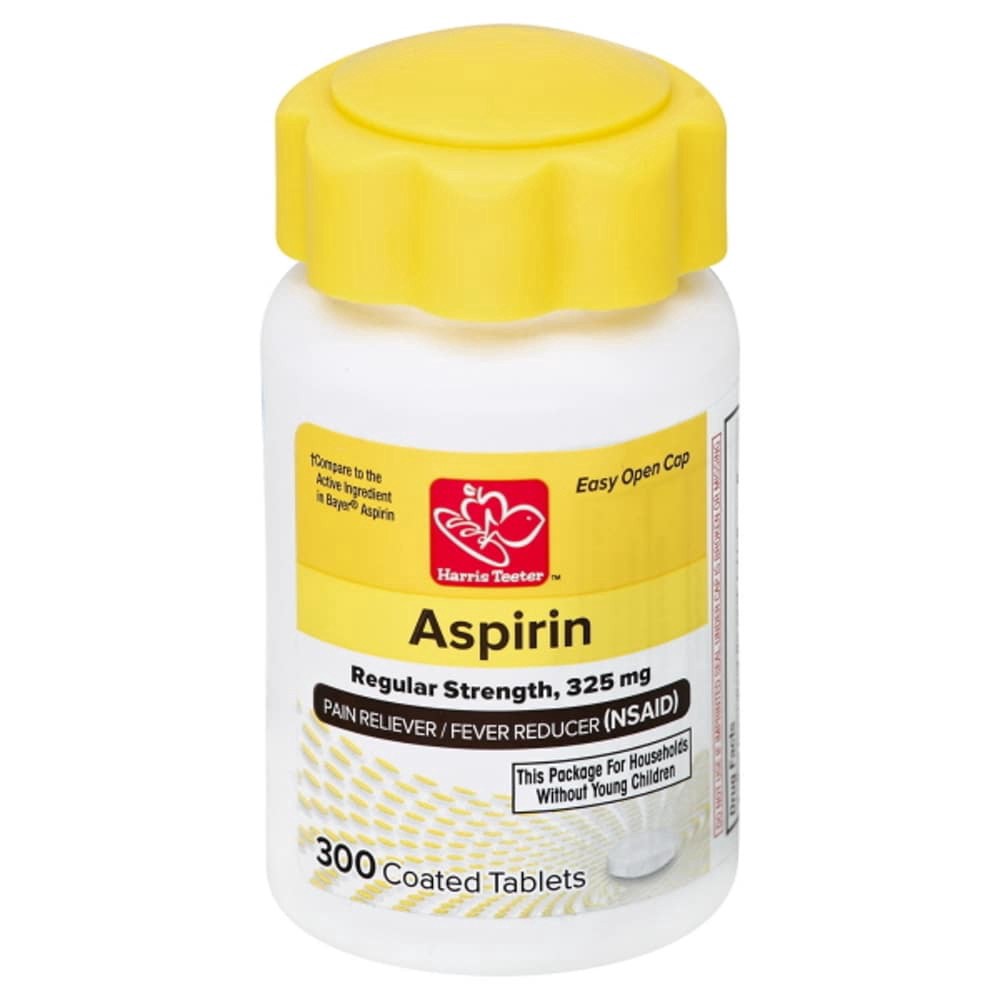 slide 1 of 1, Harris Teeter Ez Coated Aspirin, 300 ct