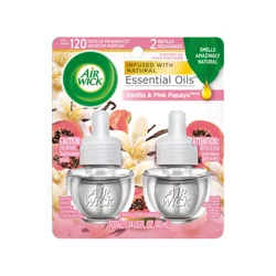Air Wick Vanilla and Pink Papaya Scented Oil Refill 2 Each