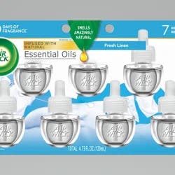 Air Wick Essential Oils Fresh Linen Scented Oil Refills 7 ea