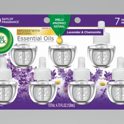 Air Wick Scented Oil Refill, Plug In Air Freshener, Lavender and Chamomile, 7 refills