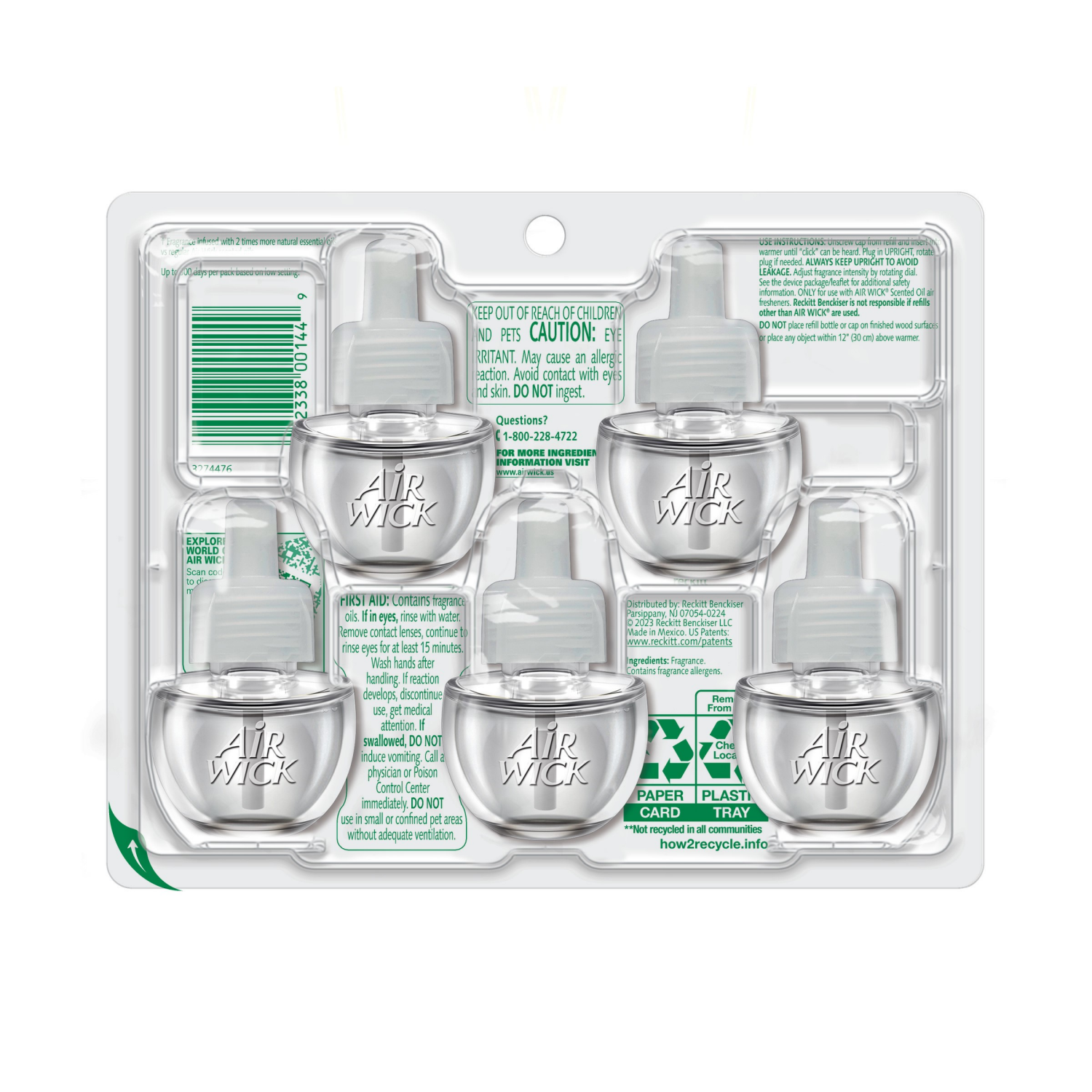 slide 2 of 8, AIR WICK Scented Oil - Refill White Sage & Mahogany, 5 ct