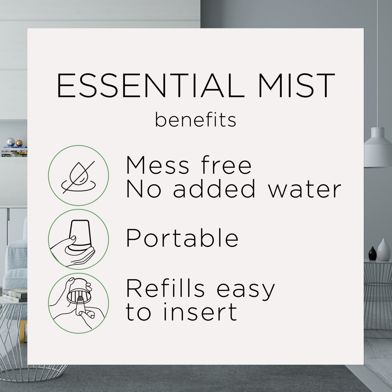 slide 5 of 8, AIRWICK AIR WICK Essential Mist Refill Linen & Petals, 3 ct