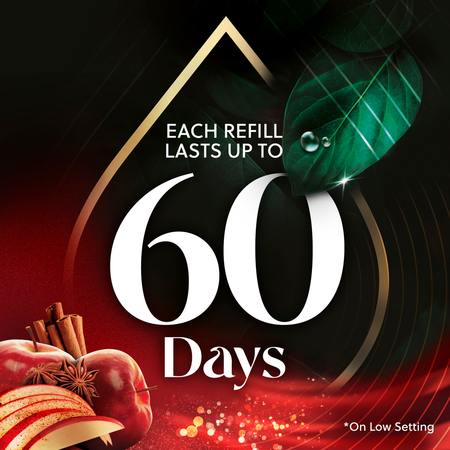 slide 4 of 6, AIRWICK AIR WICK Scented Oil Vibrant Twin Refill Warm Spiced Apples (2x.67) oz., 2 ct