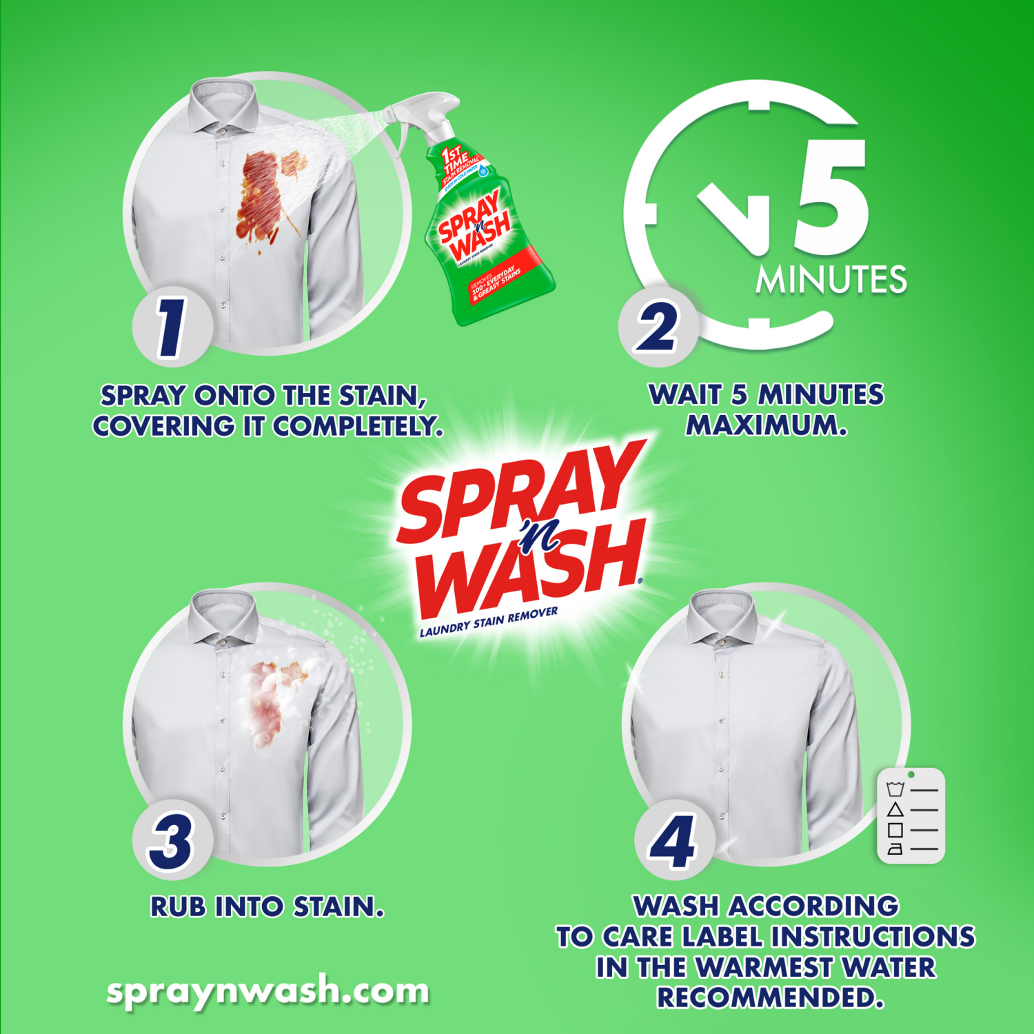 slide 3 of 8, Spray 'N Wash Laundry Stain Remover Value Pack 60 fl oz, 60 fl oz