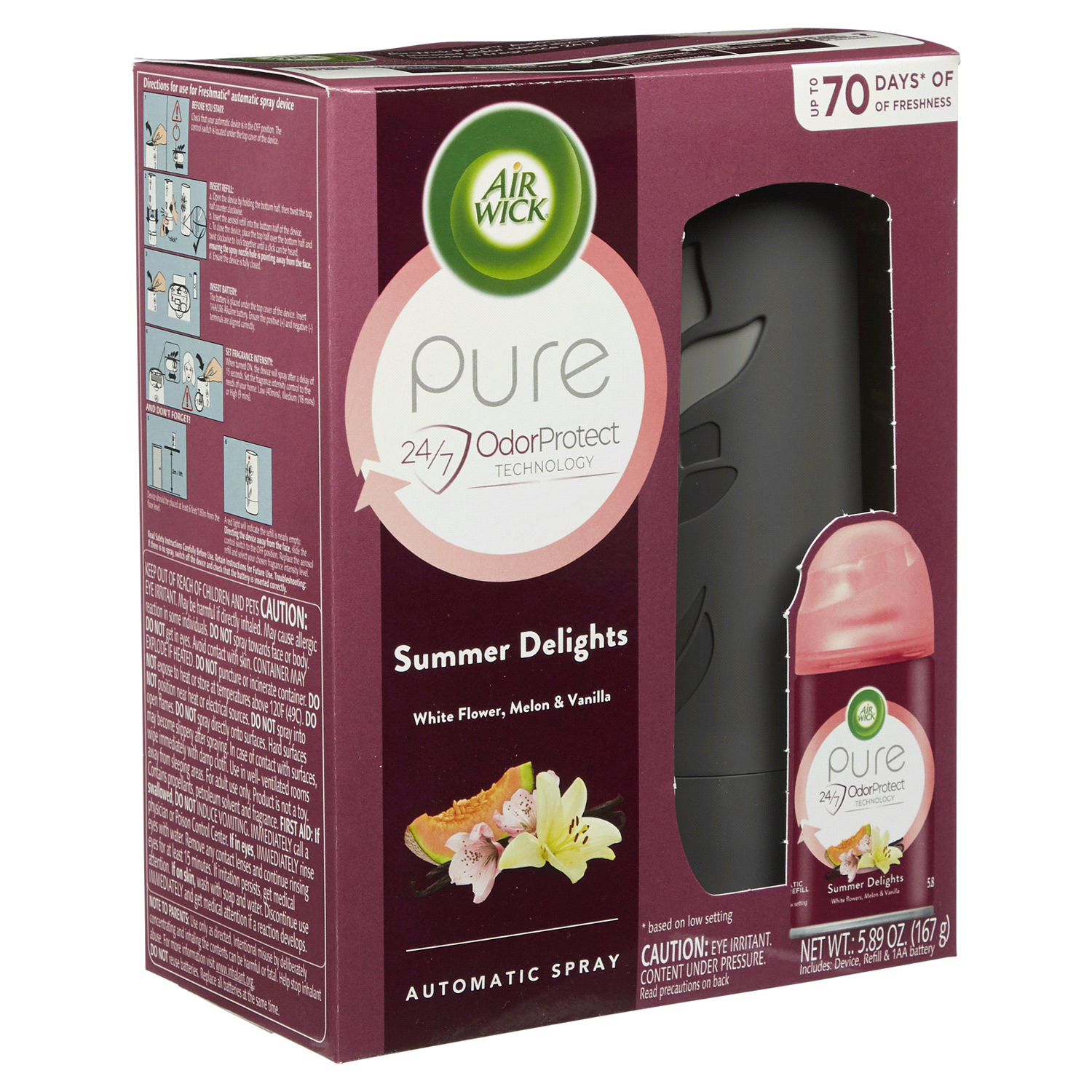 slide 4 of 5, Air Wick Pure Summer Delights Automatic Spray 5.89 oz, 5.89 oz