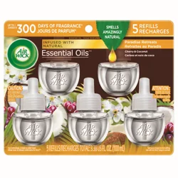 Air Wick Cherry & Coconut Scented Oil Refills 5 ea