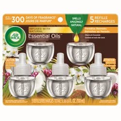 Air Wick Cherry & Coconut Scented Oil Refills 5 ea