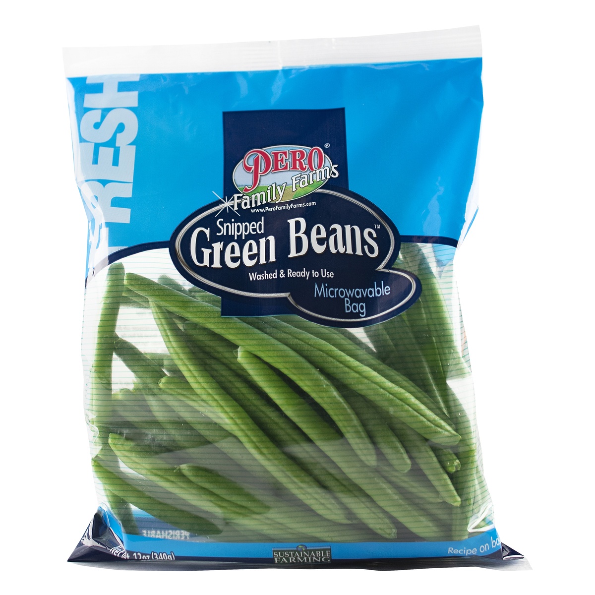 slide 1 of 1, Pero Family Farms Snipped Green Beans 12 oz, 12 oz