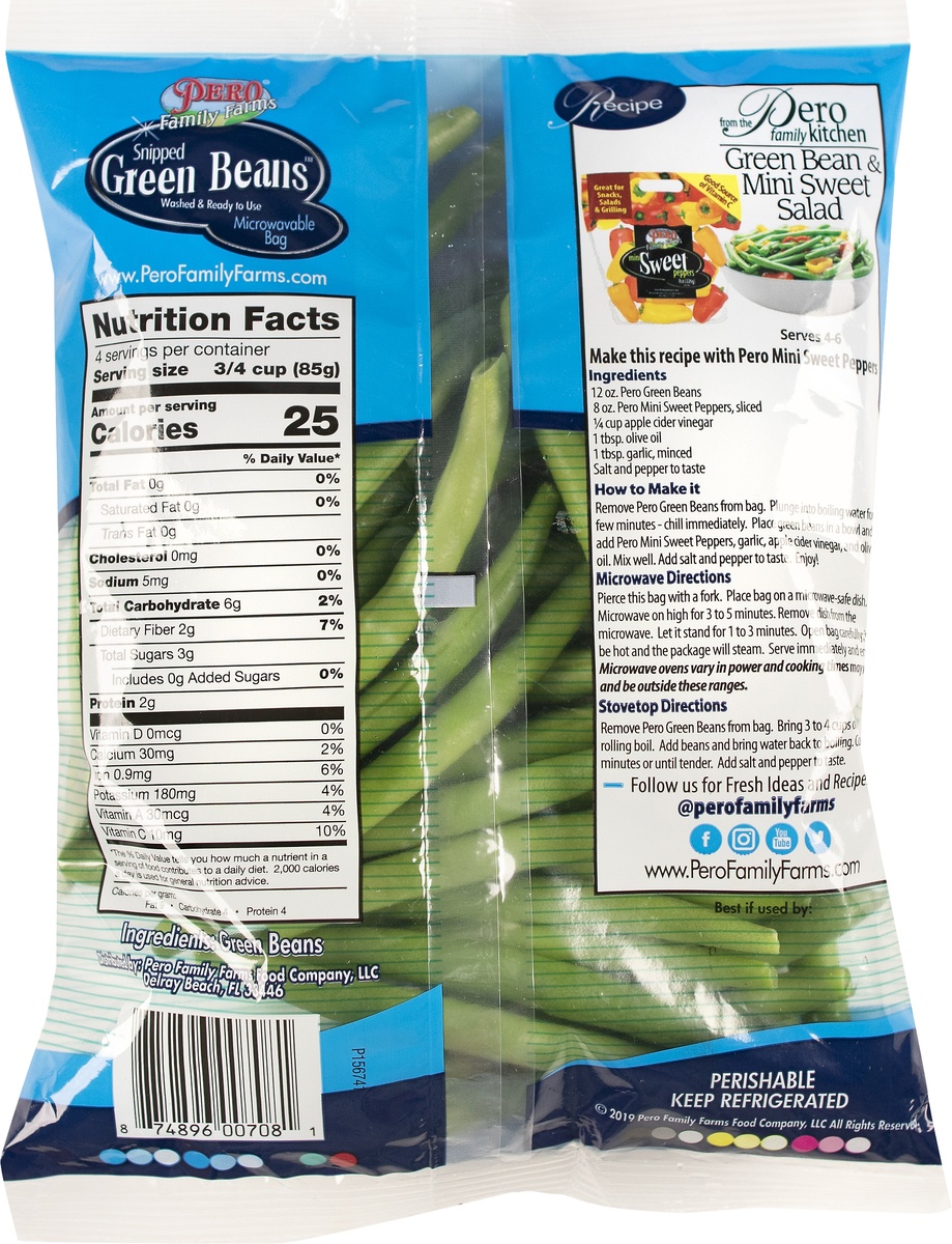 Pero Family Farms Snipped Green Beans Bag 12 oz Shipt