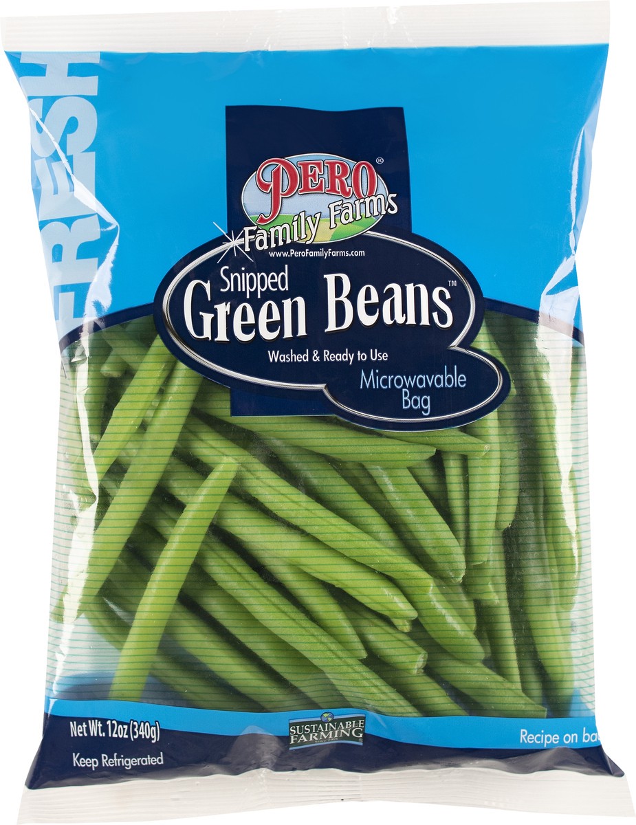 slide 1 of 12, Pero Family Farms Snipped Green Beans 12 oz, 12 oz