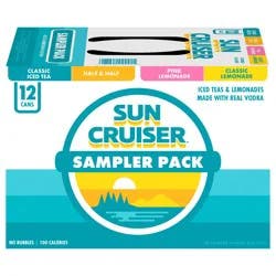 Sun Cruiser Iced Tea and Lemonade Vodka Variety Pack - 12 fl oz Cans, 12 Pack