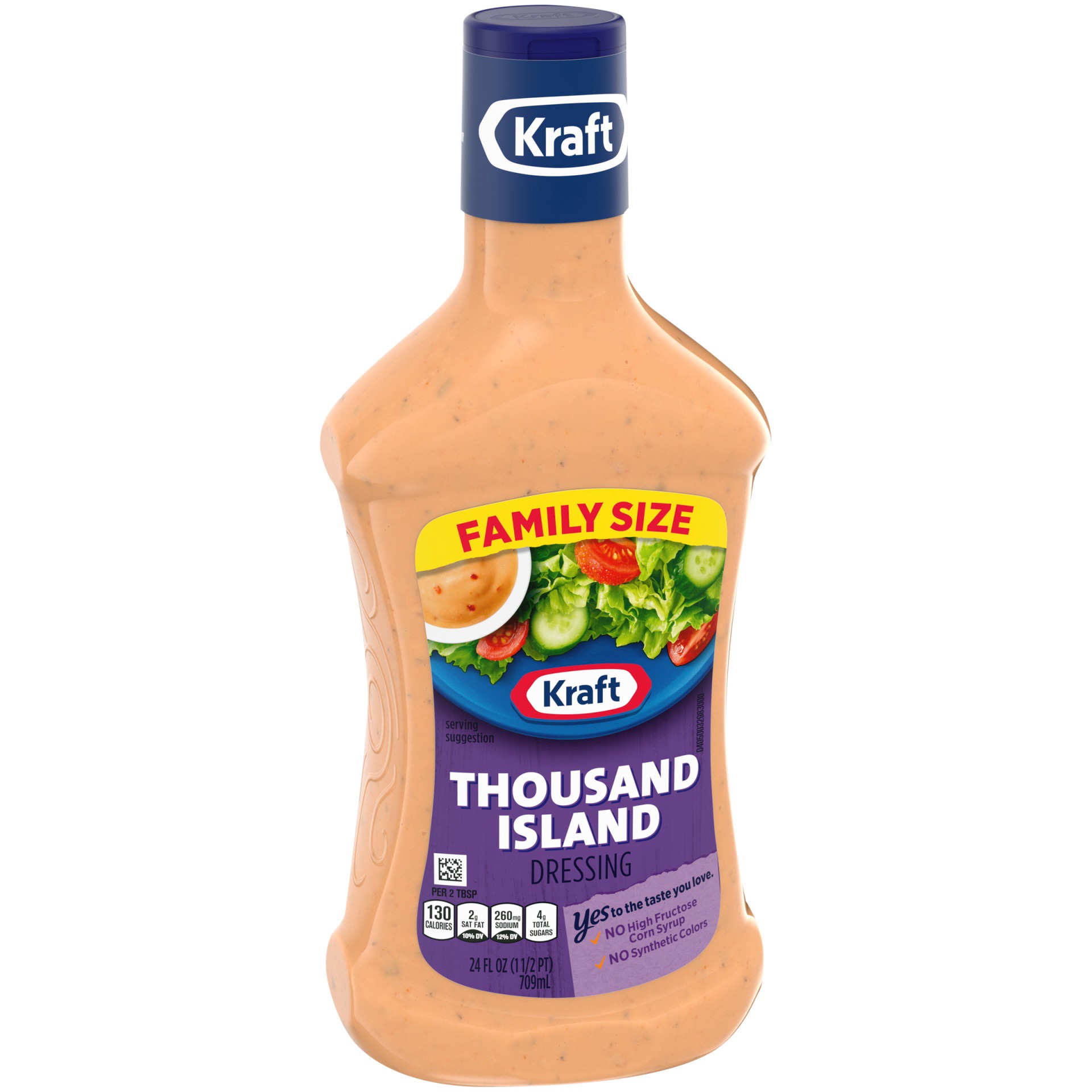 slide 3 of 6, Kraft Thousand Island Dressing Family Size, 24 fl oz Bottle, 24 fl oz