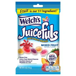 Welch's Juicefuls Mixed Fruit Fruit Snacks 4oz Peg Bag