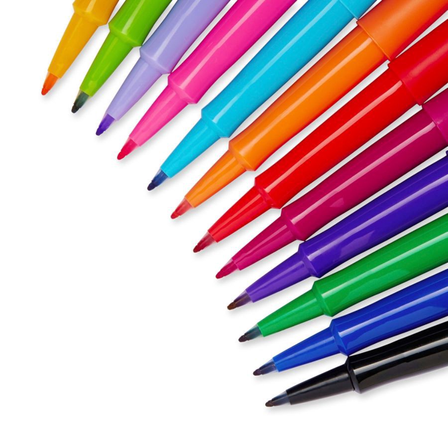 slide 5 of 10, Paper Mate Flair Medium Point Felt Tip Pen 12 Piece Multi-Color, 12 ct