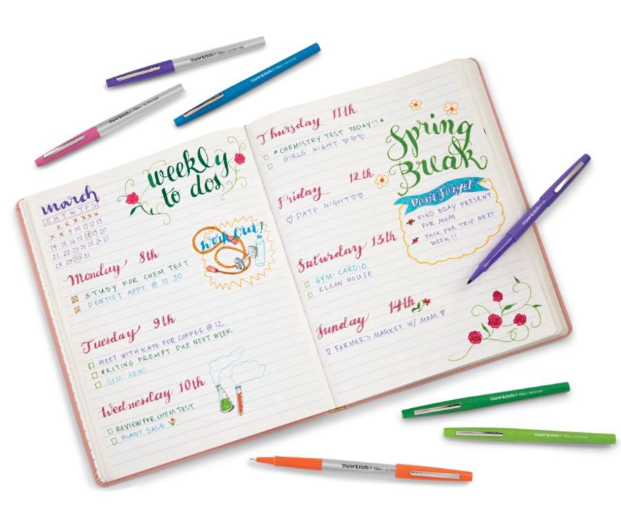 slide 8 of 10, Paper Mate Flair Medium Point Felt Tip Pen 12 Piece Multi-Color, 12 ct