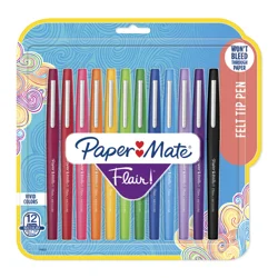 Paper Mate Flair Medium Point Felt Tip Pen 12 Piece Multi-Color