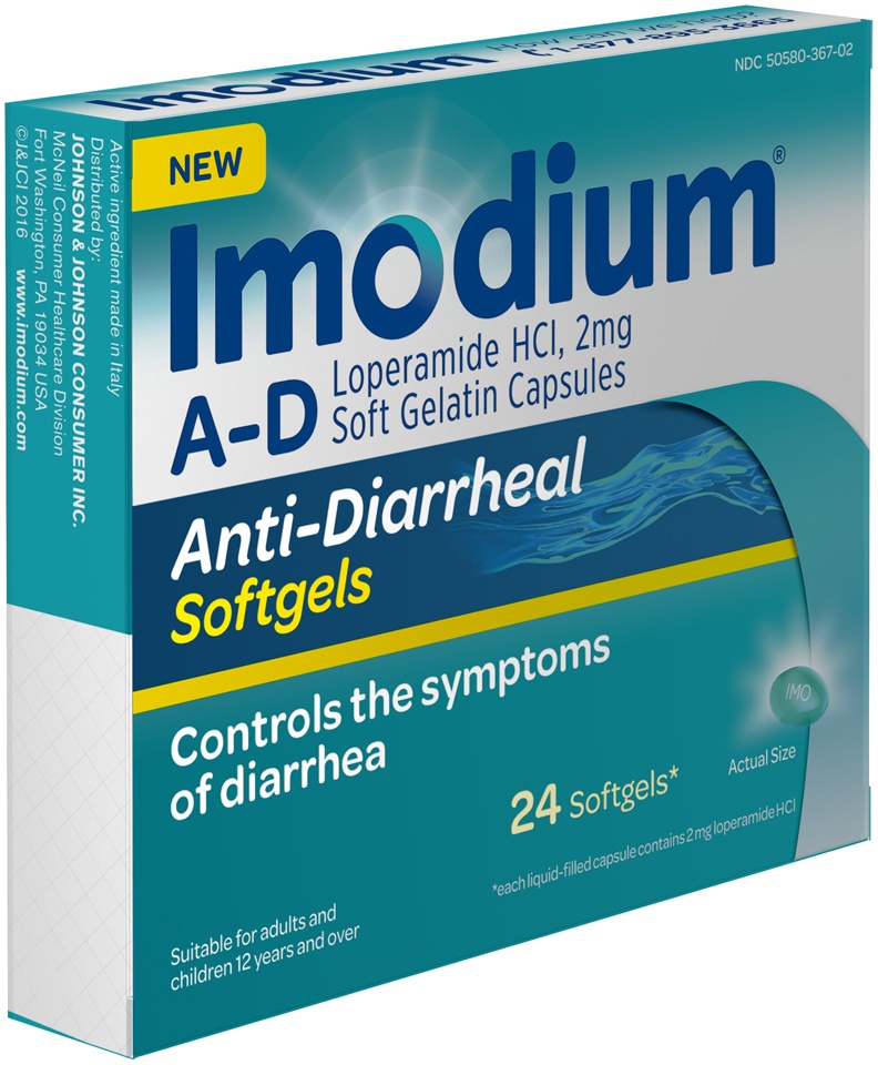 slide 2 of 6, Imodium A-D Anti-Diarrheal Softgels, 24 ct