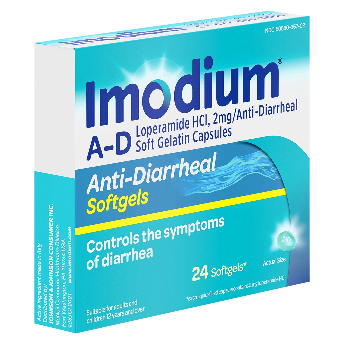 slide 5 of 8, Imodium A-D Diarrhea Softgels - 24ct, 24 ct