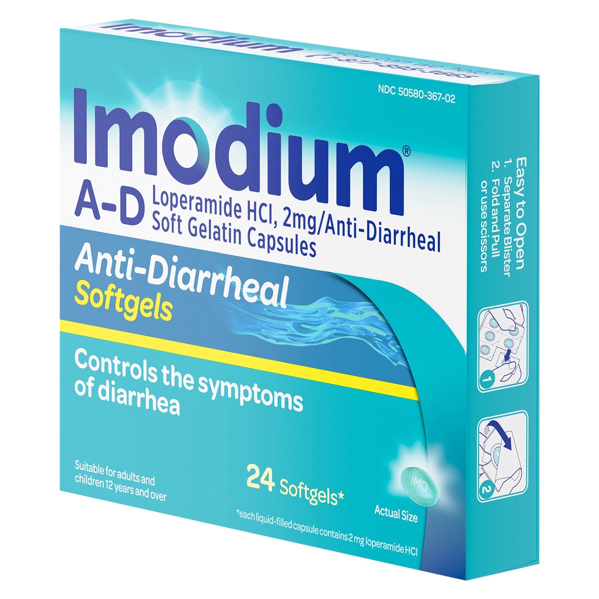 slide 2 of 8, Imodium A-D Diarrhea Softgels - 24ct, 24 ct