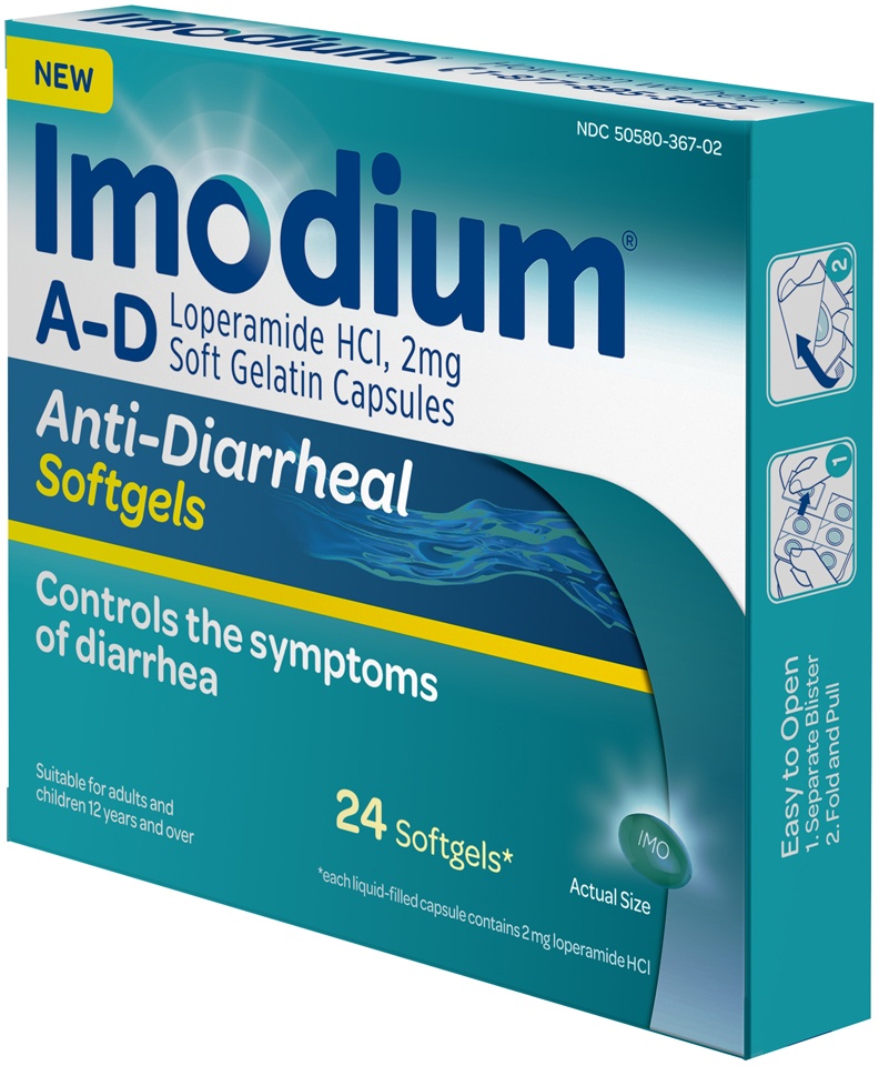 slide 3 of 6, Imodium A-D Anti-Diarrheal Softgels, 24 ct