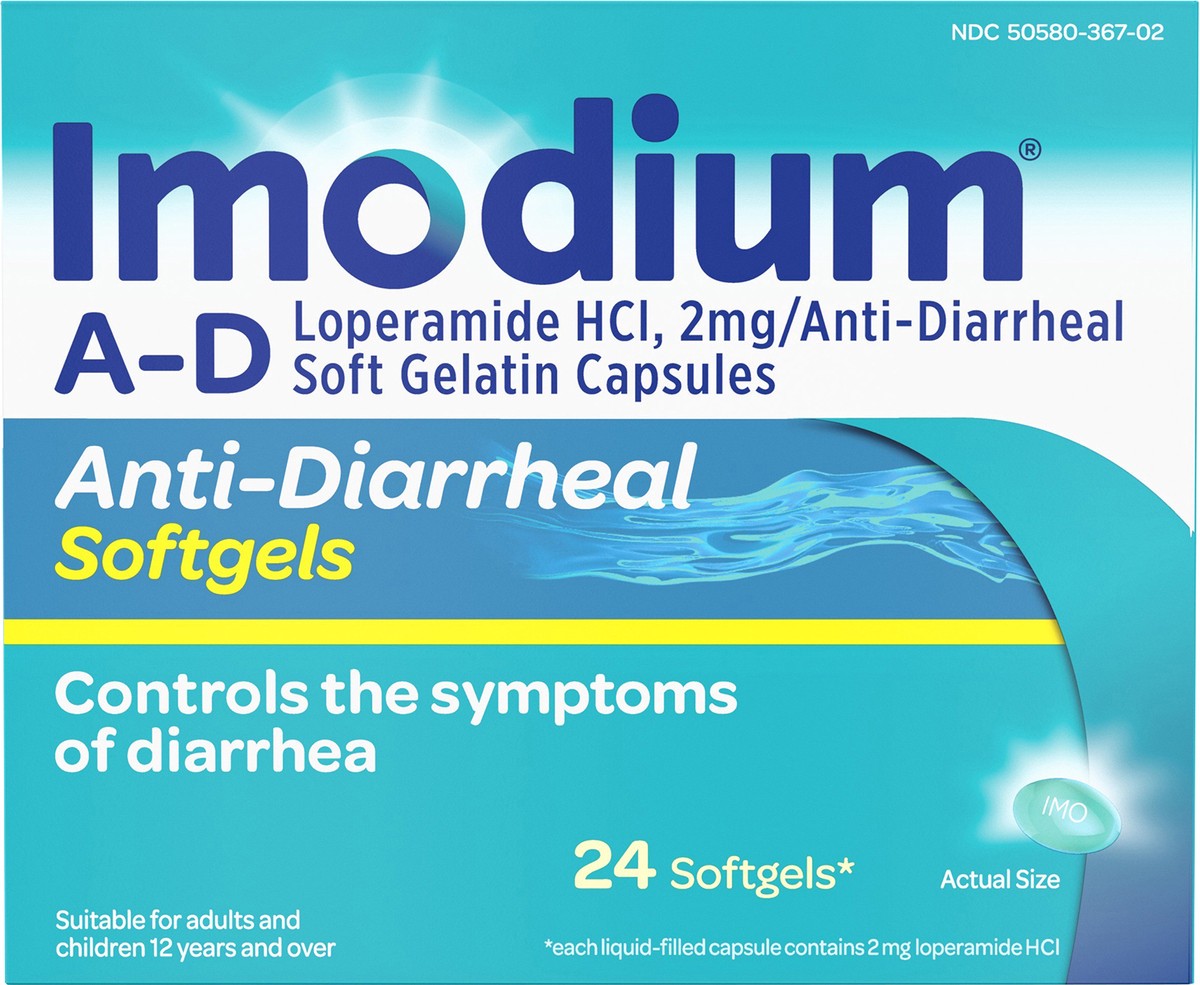 slide 6 of 8, Imodium A-D Diarrhea Softgels - 24ct, 24 ct