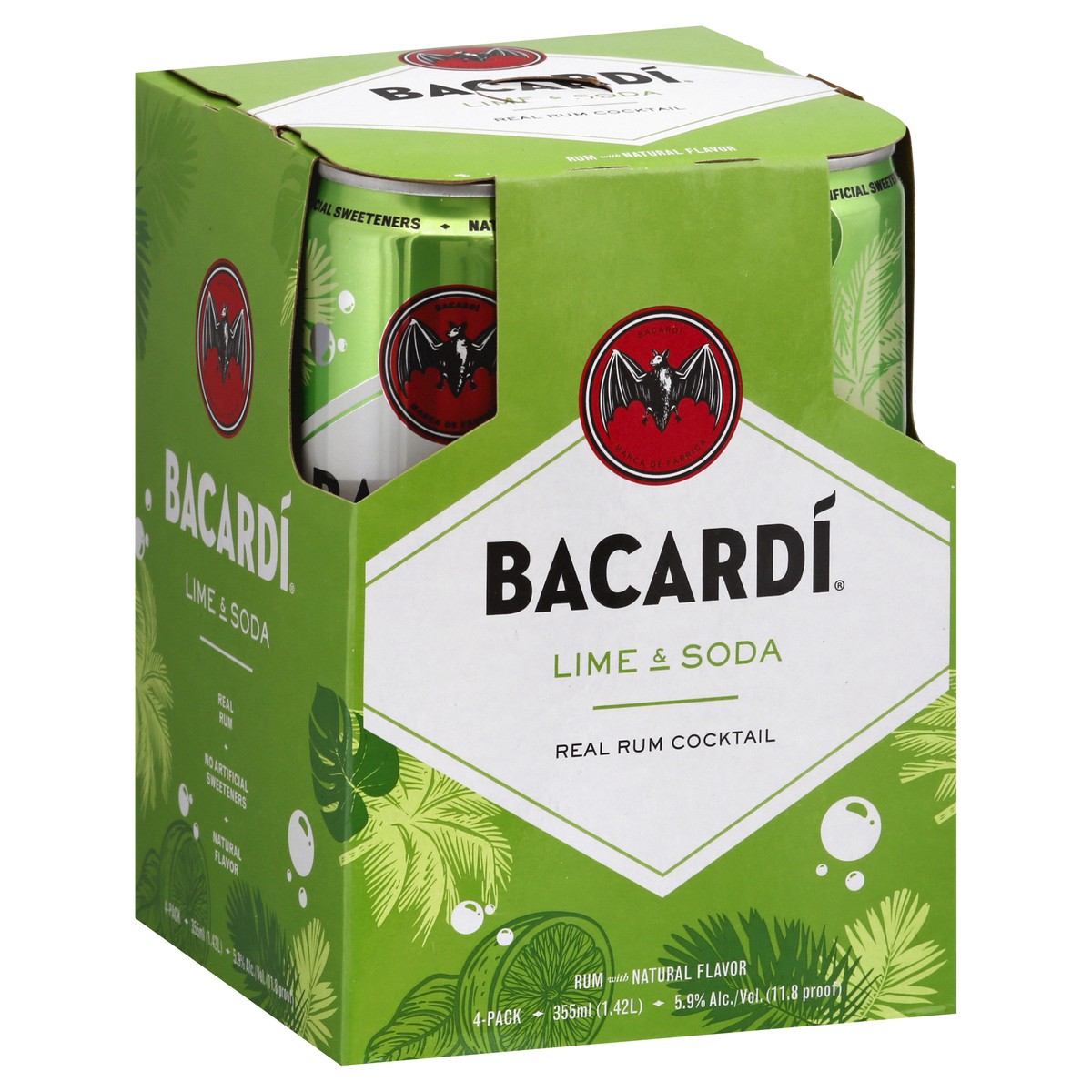 slide 2 of 9, Bacardi Limon & Soda Can, 355 ml