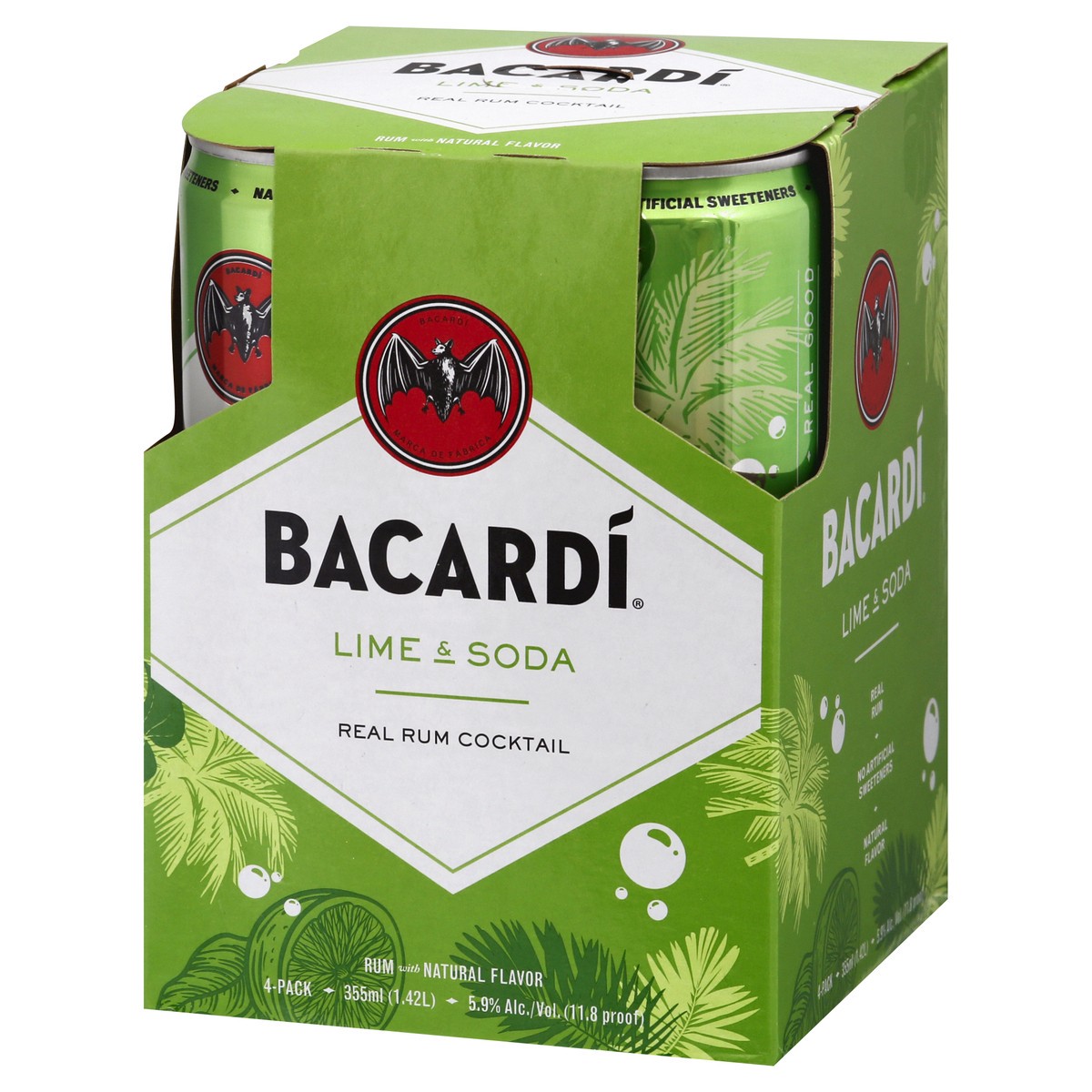 slide 3 of 9, Bacardi Limon & Soda Can, 355 ml