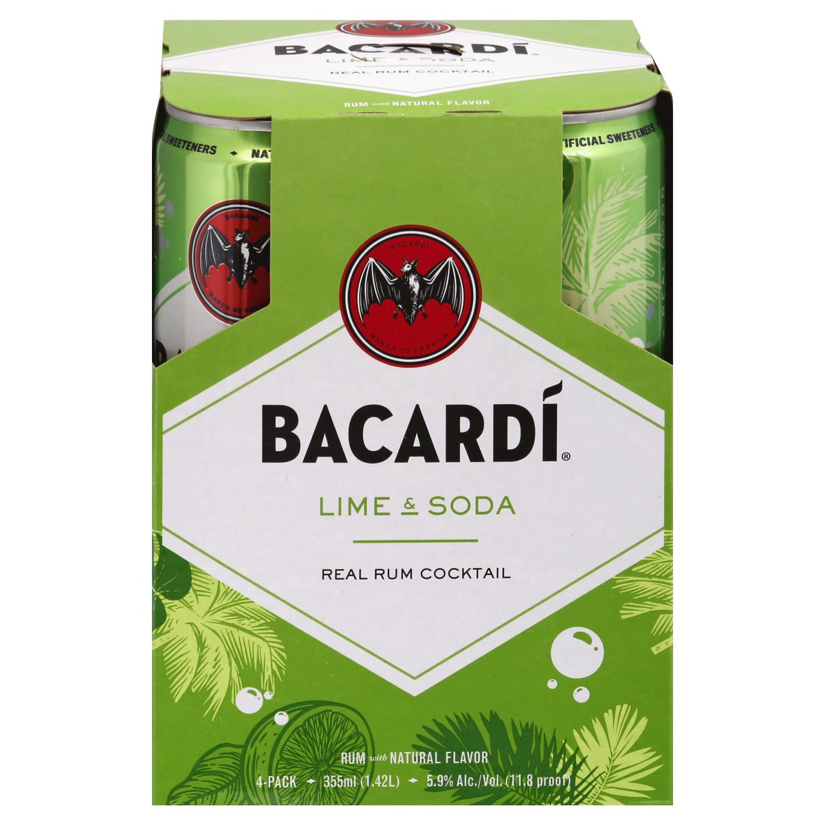 slide 1 of 9, Bacardi Limon & Soda Can, 355 ml