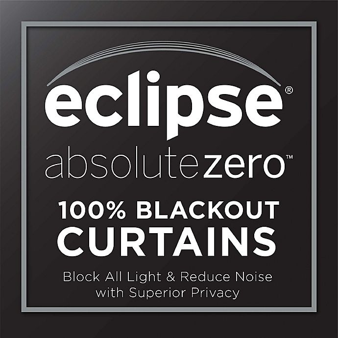 slide 7 of 8, Eclipse Nora Rod Pocket/Back Tab 100% Blackout Window Curtain Panel - Linen, 108 in