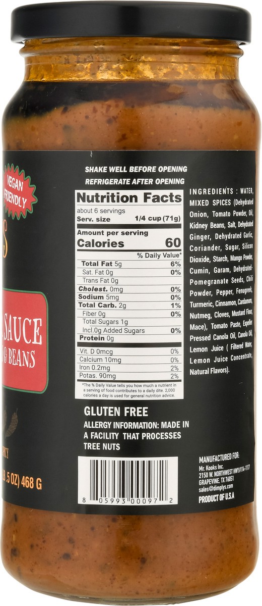 slide 8 of 14, Mr. Kooks Medium Spicy Simmer Sauce for Lentils & Beans 16.5 oz, 16.5 oz