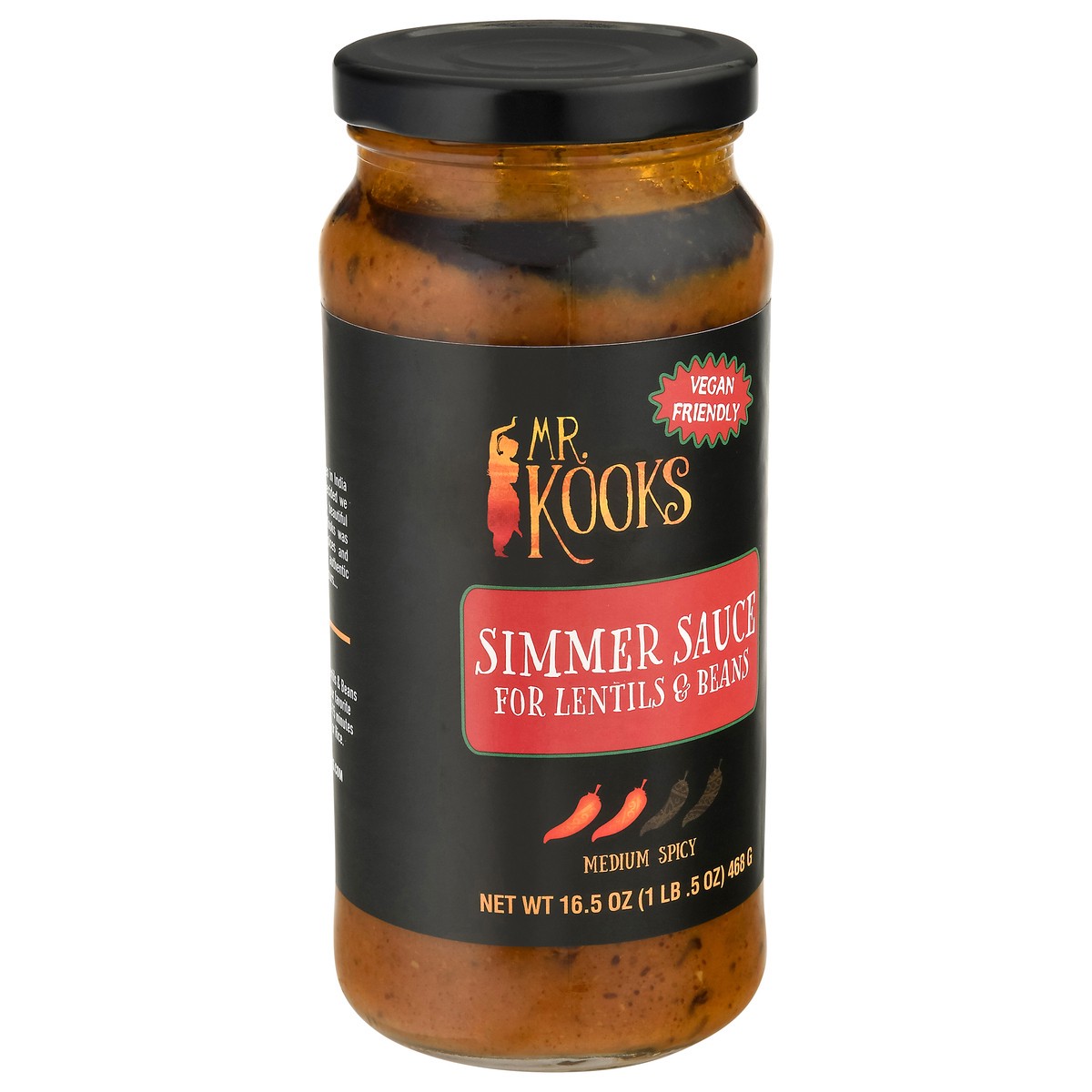 slide 10 of 14, Mr. Kooks Medium Spicy Simmer Sauce for Lentils & Beans 16.5 oz, 16.5 oz