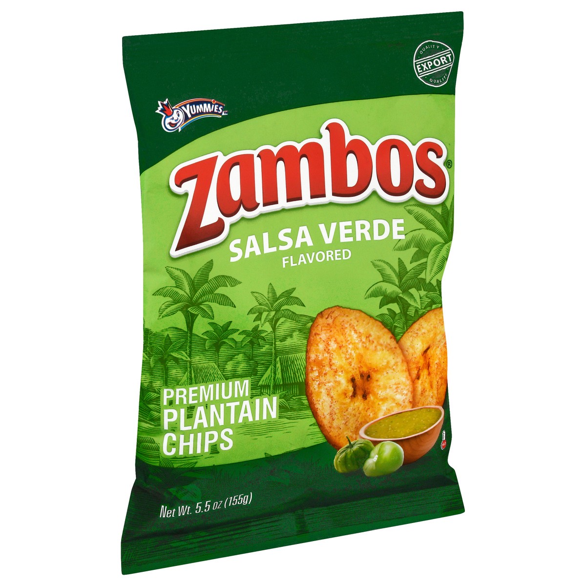 slide 2 of 9, Zambos Yummies Mild Premium Salsa Verde Flavored Plantain Chips 5.3 oz, 5.46 oz