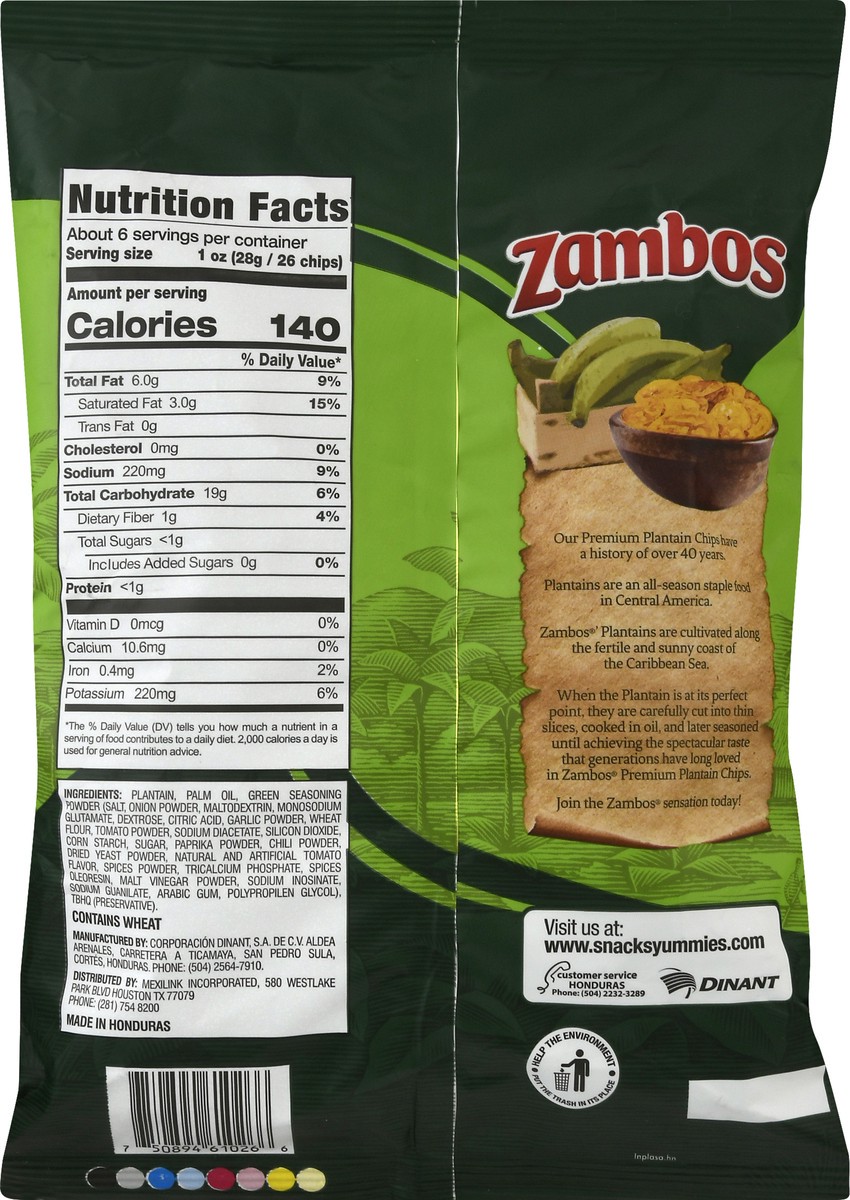 slide 5 of 9, Zambos Yummies Mild Premium Salsa Verde Flavored Plantain Chips 5.3 oz, 5.46 oz