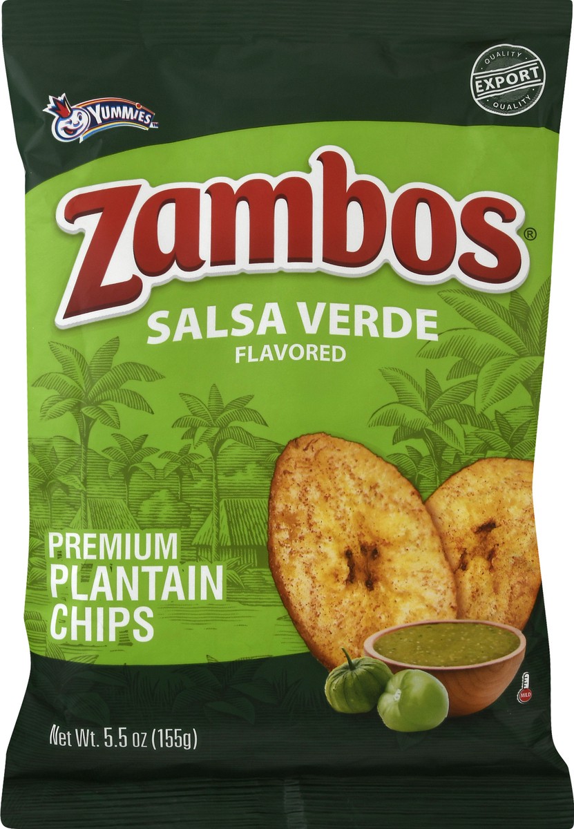 slide 6 of 9, Zambos Yummies Mild Premium Salsa Verde Flavored Plantain Chips 5.3 oz, 5.46 oz