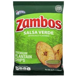 Zambos Premium Salsa Verde Plantain Chips 5.3 oz