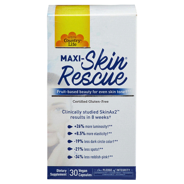 slide 1 of 1, Country Life Maxi Skin Rescue, 30 vegan capsules, 30 ct