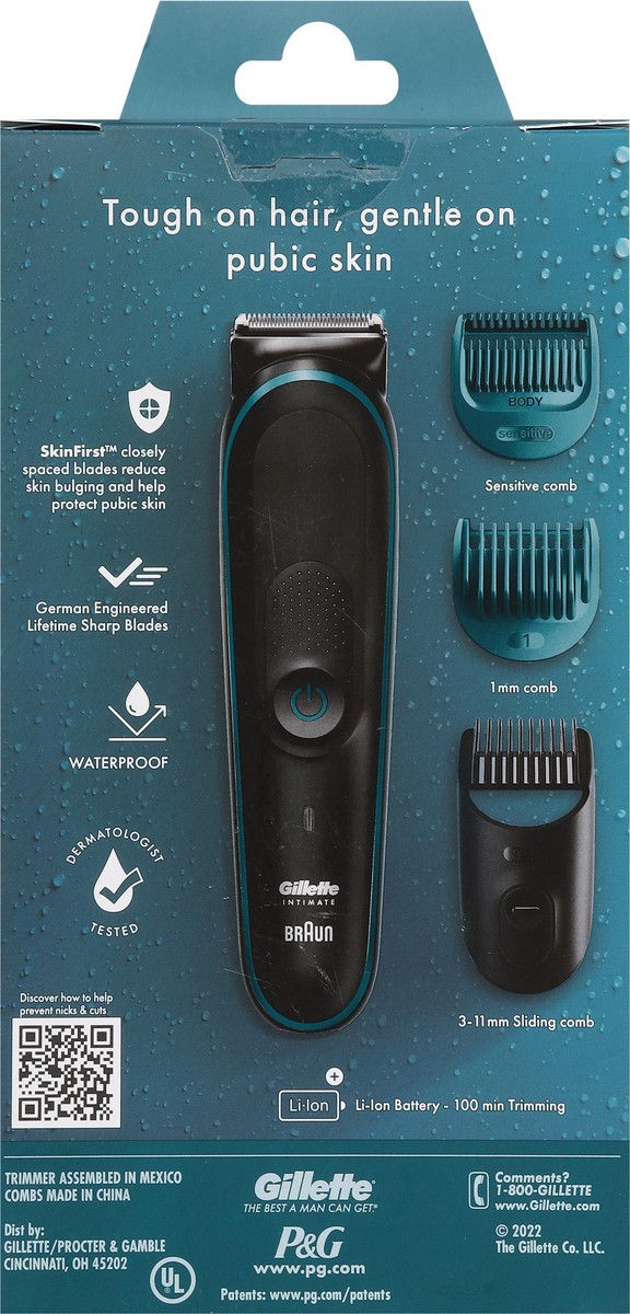 slide 2 of 12, Gillette Pubic Intimate Hair Trimmer 1 ea, 1 ct