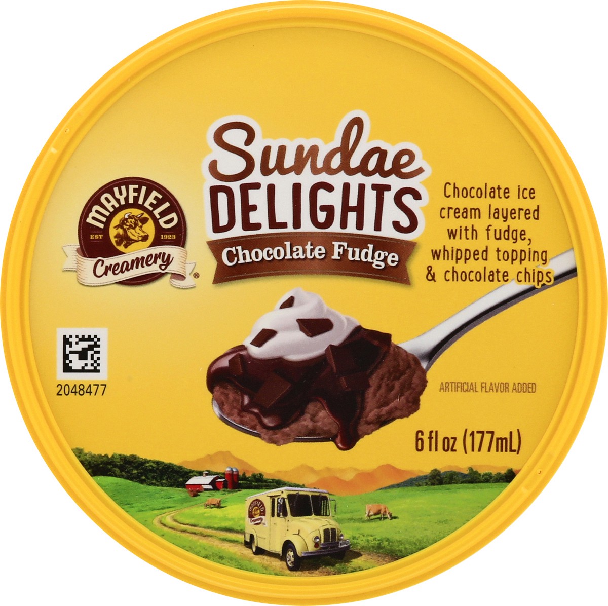 slide 3 of 9, Mayfield Creamery Sundae Delights Chocolate Fudge Ice Cream 6 fl oz, 6 fl oz