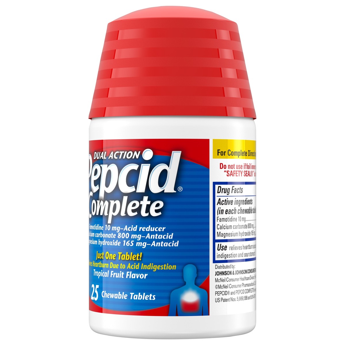 slide 4 of 11, Pepcid Complete Dual Action Acid Reducer + Antacid, 25 cnt