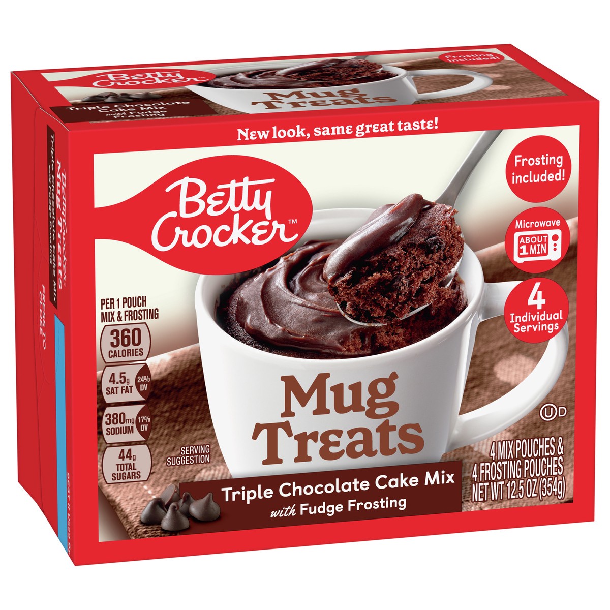 slide 13 of 14, Betty Crocker Mug Treats, Triple Chocolate Cake, 4 Count, 12.5 oz , 12.5 oz