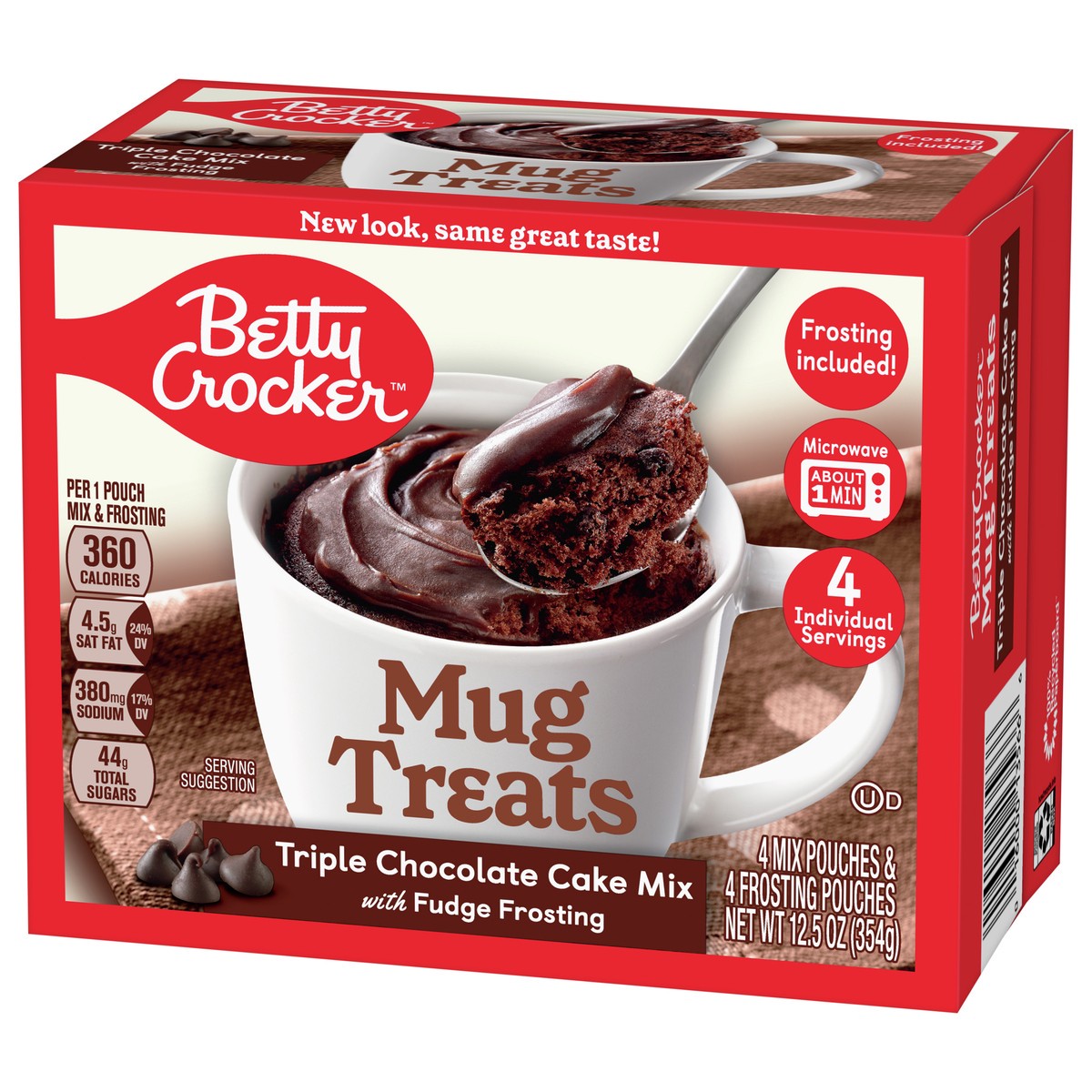 slide 10 of 14, Betty Crocker Mug Treats, Triple Chocolate Cake, 4 Count, 12.5 oz , 12.5 oz