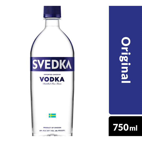 slide 1 of 1, Svedka Vodka Plastic Bottle, 80 Proof, 750 ml