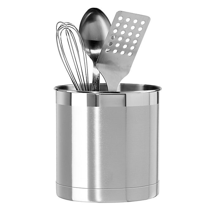 slide 1 of 2, Oggi Stainless Steel Jumbo Utensil Holder, 1 ct