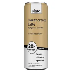 Slate Sweet Cream Latte High Protein Iced Coffee