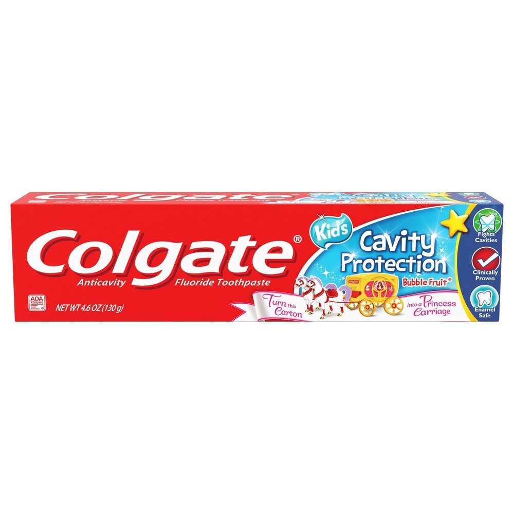 slide 8 of 10, Colgate Kids Cavity Protection Bubble Fruit Toothpaste, 4.6 oz