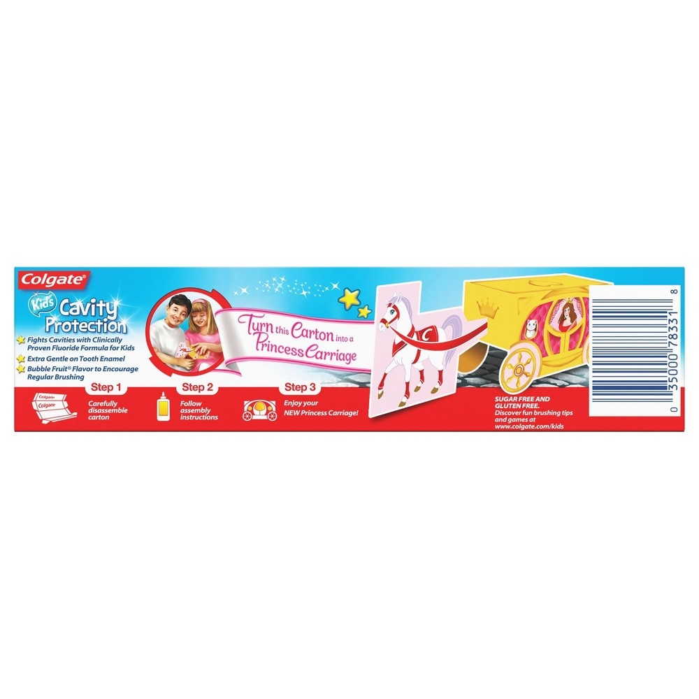 slide 2 of 10, Colgate Kids Cavity Protection Bubble Fruit Toothpaste, 4.6 oz