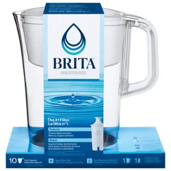 Brita Tahoe Large Water Filter Water Pitcher, 10-Cup