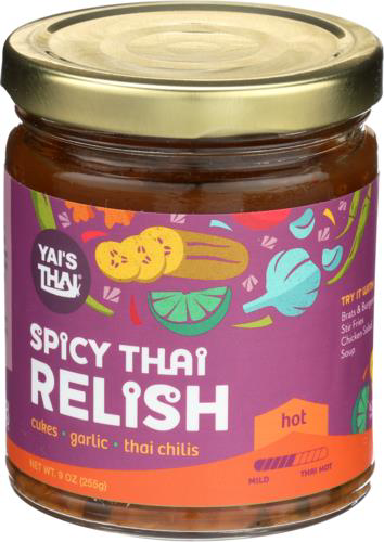 slide 1 of 1, Yai's Thai Yais Thai Relish Thai Spicy - 9 Oz, 9 oz